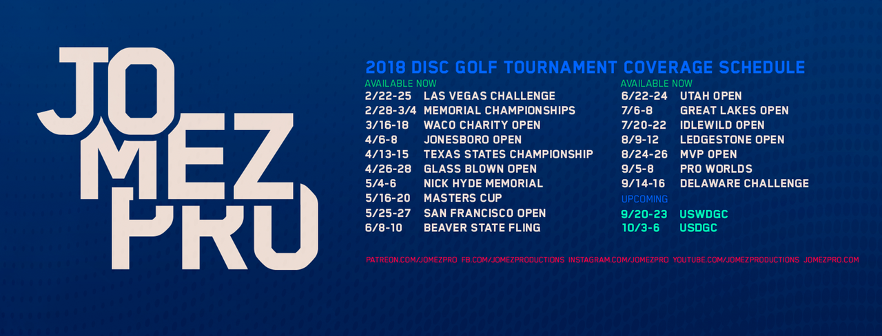 JomezPro Tour Schedule in 2018